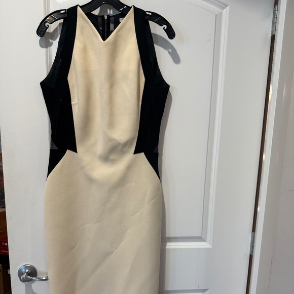 Victoria Beckham - cream and black sheath - Picture 1 of 4